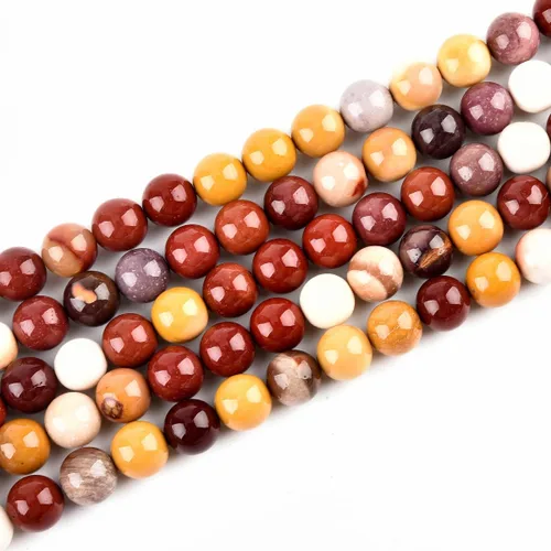 Miniatura 49 de Cuentas redondas naturales semipreciosas de piedra suelta para hacer joyas, brazaletes, collares Cuarzo rosa