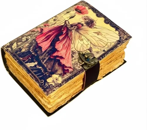 Miniatura 11 de Libro de hechizos en blanco de sombras, diario de grimorio, diseño de gato mágico, suministros de brujería, cuaderno Wiccan hecho a mano, vintage