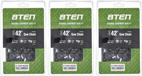 Miniatura 160 de 8TEN Cadena de motosierra semi cincel de 6 pulgadas .050 1/4 42 DL para Worx WG320 Black & Decker LLP120 (paquete de 3)