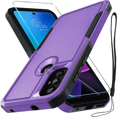 Miniatura 68 de Funda compatible con Moto G 5G 2024, cuerpo completo, resistente, resistente, a prueba de golpes, con correa de cordón, protector de pantalla