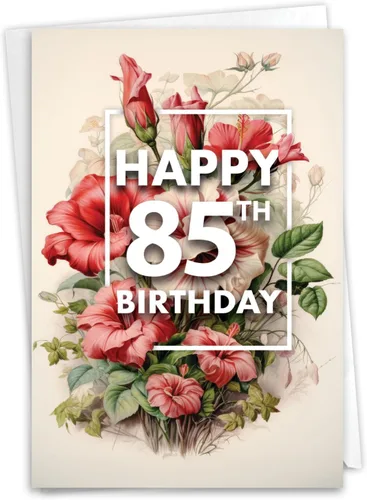 Miniatura 11 de NobleWorks - Tarjeta de feliz cumpleaños número 85 divertida - Celebración de 85 años, tarjeta de humor de hito para abuelos, padres - Ecuación