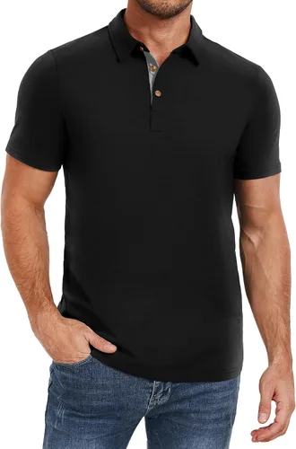 Miniatura 7 de PEGENO Camisetas Polo para Hombre de Manga Corta Camisetas de Golf de Algodón Casual Camisetas Polo de Rendimiento para Hombre