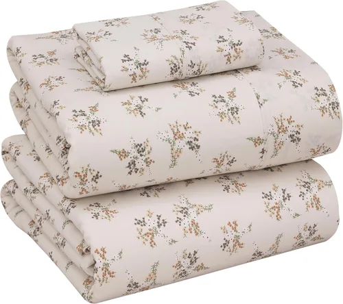 Miniatura 88 de RUVANTI Juego de sábanas divididas tamaño King de 100 % algodón para cama ajustable, 5 piezas, ropa de cama de tejido de percal suave y Guisante