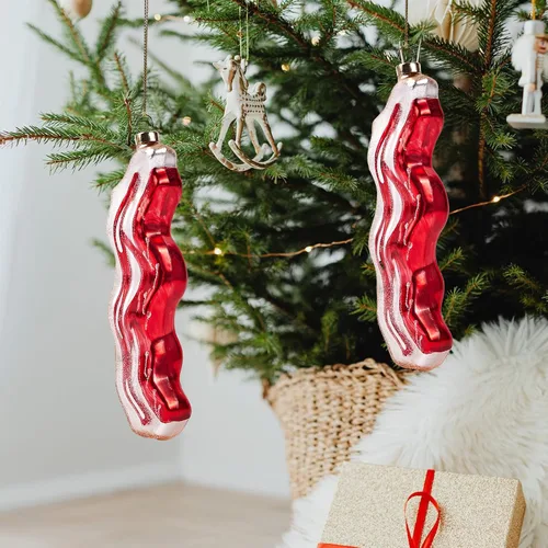 Miniatura 5 de Adornos de cristal prémium para árbol de Navidad, decoraciones colgantes sopladas a mano para árbol de Navidad, fiesta festiva brillante y regalo