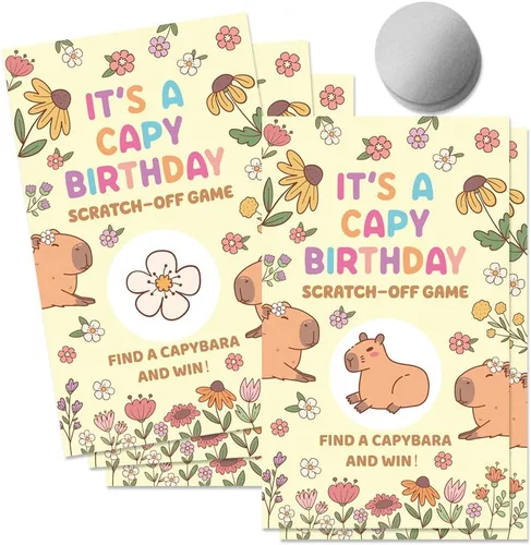 Miniatura 16 de 50 tarjetas de juego Panda-Monium para rascar, divertidas tarjetas de Pandas para fiestas de cumpleaños, fiestas de cumpleaños y amantes