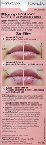 Miniatura 3 de Physicians Formula Plump Potion Extensión de color de cóctel para rellenar el labio sin agujas, Pink Rose Potion, 0.1 onzas