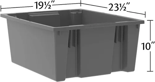 Miniatura 2 de Akro-Mils 35225 - Contenedores de almacenamiento de plástico nido y apilable, bolsas de resistencia industrial resistentes para cajas de Gris