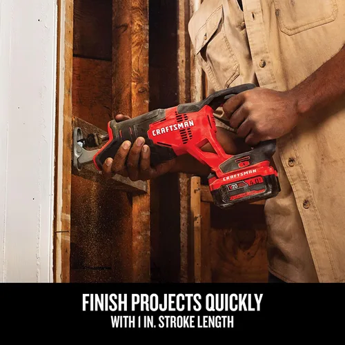Miniatura 9 de CRAFTSMAN V20 Kit combinado de herramientas eléctricas inalámbricas de 4 herramientas con 2 baterías y cargador (CMCK400D2)