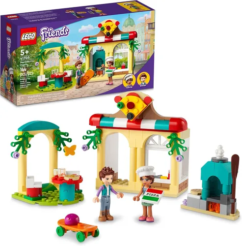 LEGO Friends Heartlake City Pizzeria 41705 - Juego de restaurante, regalo creativo para nietos, juguetes para niños de 5 años con mini-muñecas