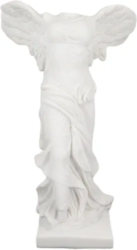 Ebros - Estatua de la victoria de samotracia con alas grandes, 10.5 pulgadas de alto, figura de diosa griega romana Victoria, artefacto de ruina