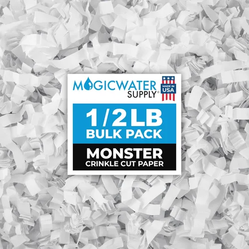 Miniatura 40 de MagicWater - Papel de corte arrugado para cestas de regalo, 1/2 libra, Monster Kraft, perfecto para relleno de papel triturado, relleno de cesta