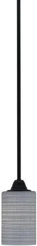 Miniatura 79 de Toltec Lighting Paramount - Mini colgante de 1 luz en acabado negro mate con cristal de arte perla de 7 pulgadas y estilo negro
