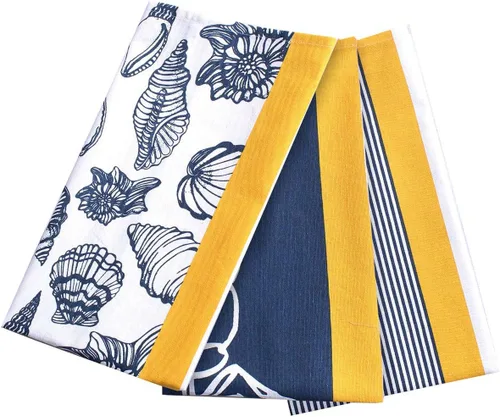 Miniatura 9 de ACCENTHOME Juego de 4 toallas de cocina de algodón, juego de toallas absorbentes para cocina, paños de cocina, toallas de bar, toallas de cocina