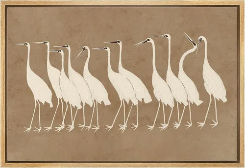 Miniatura 22 de wall26 Lienzo enmarcado para pared, acuarela, azul pastel, garza, galápagos, aves, animales, ilustraciones de naturaleza salvaje, arte moderno