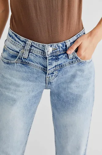 Miniatura 5 de Free People Shelby Boyfriend Jeans para mujer, color azul pájaro