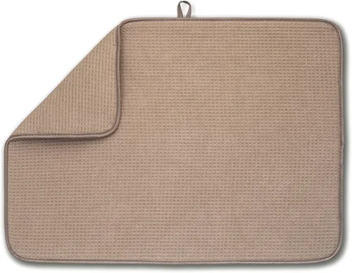 Miniatura 10 de Bellemain XXL Tapete para Platos de Microfibra para Secar Platos, Súper Absorbente (Negro, 17" x 24")