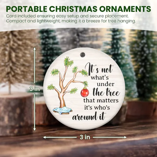 Miniatura 3 de TEEZWONDER Adornos Navideños Regalos para Mujeres Hombres - Adornos Navideños de Cerámica 2025 para Decoraciones de Árbol - Rellenos de Calcetín
