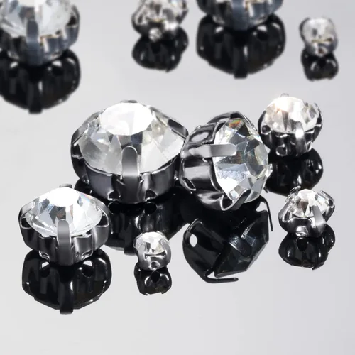 Miniatura 3 de 280 diamantes de imitación para coser, diamantes de imitación de PAGOW con garra plateada, adornos para vestidos de novia, bolsos, zapatos