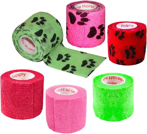 Miniatura 32 de Cinta adhesiva para veterinarios (negro) (paquete de 2) (2 pulgadas x 15 pies), autoadhesiva, adherente, cohesiva, flexible, autoadhesiva, rollo