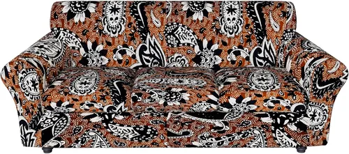 Miniatura 65 de Fundas elásticas para silla, fundas elásticas para sillón de 2 piezas, fundas de sofá lavables con diseño floral para sillón, protector de muebles