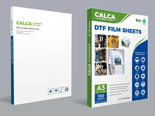 Miniatura 8 de CALCA 100 hojas de película de transferencia DTF A3 de alta calidad, hojas de película DTF, hojas de pretratamiento, papel de transferencia de calor