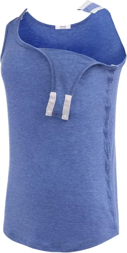 Miniatura 4 de Deyeek Camisetas sin mangas unisex con acceso completo a presión para hombres y mujeres, camisetas de recuperación de hombro para después