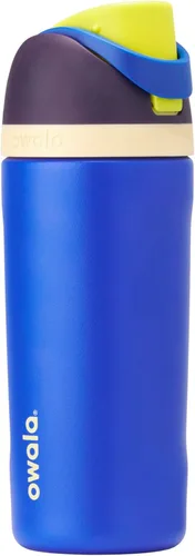 Miniatura 7 de Owala FreeSip - Botella de agua aislada de acero inoxidable con popote, botella de agua deportiva sin BPA, ideal para viajes, 32 onzas, verde putting