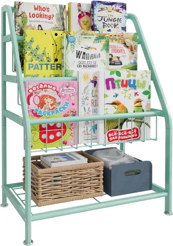 Miniatura 15 de aboxoo Estantería infantil independiente para habitación de niños pequeños de 18 pulgadas, organizador de juguetes, estantería blanca estable