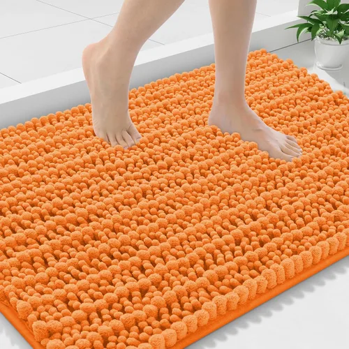 Miniatura 146 de Smiry Alfombras de Baño 24x16 pulgadas, Alfombras de Baño de Chenilla Extra Suaves y Absorbentes, Respaldo de Goma Antideslizante, Lavable a Máquina