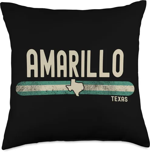 Miniatura 4 de Amarillo TX Texas Travel & 80s Style Throw Pillow