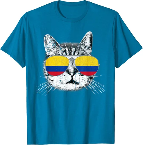 Miniatura 9 de Camisa de bandera de Colombia, orgullo colombiano, gato, hombres, mujeres, niños, camiseta de regalo