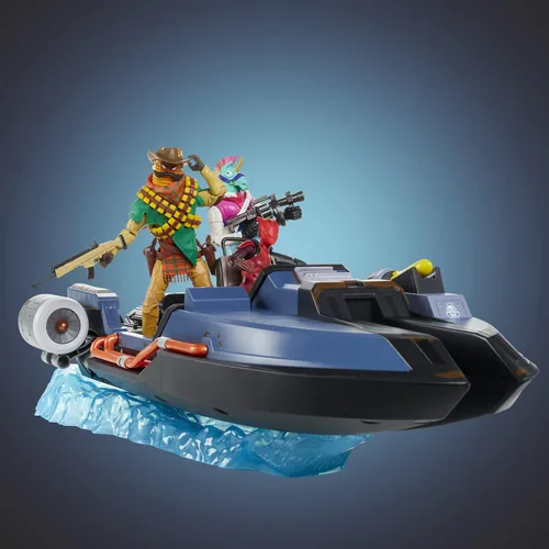 Miniatura 9 de FORTNITE Hasbro Victory Royale Series - Vehículo coleccionable de lujo de lancha motora Deluxe con accesorios, 19.6 pulgadas (49.8 cm)