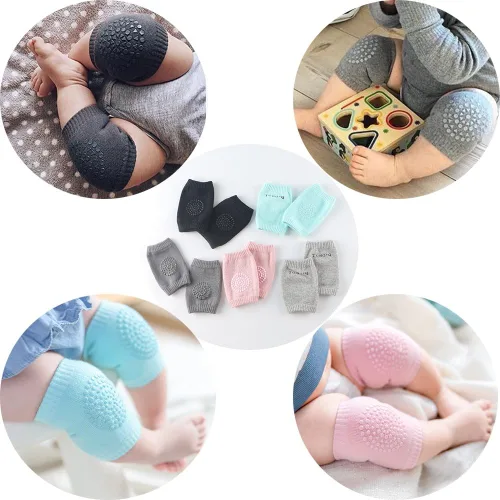 Miniatura 5 de Baby Crawling Pads Anti Slip Knee Pads Baby Knee Protectors Toddler Leg Warmer Safety Walking Kneepads - Rodilleras para Bebe