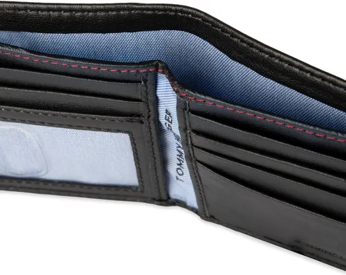 Miniatura 19 de Tommy Hilfiger Cartera de piel auténtica para hombre con ventana de identificación y múltiples ranuras para tarjetas