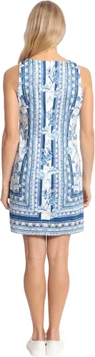 Miniatura 3 de London Times Vestido de satén de algodón para mujer Preppy Bright Happy Vacation Shift