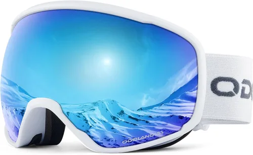 Miniatura 12 de Odoland Gafas de esquí de nieve S2 de doble lente antivaho OTG a prueba de viento UV400 para hombres, mujeres y jóvenes, esquí, snowboard Lente