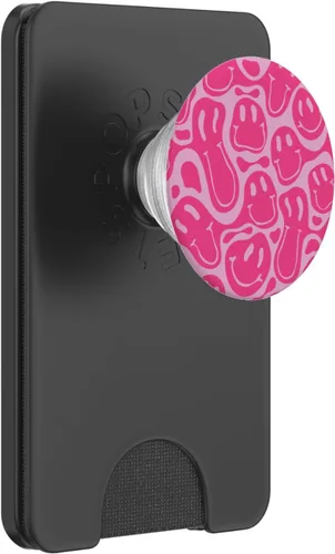 Miniatura 7 de estética trippy rosa líquido remolino goteo sonrisa cara PopSockets estándar PopGrip