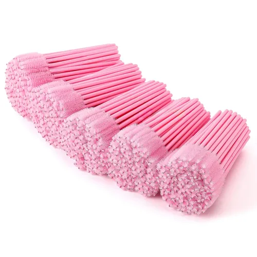 Miniatura 15 de Tbestmax 500 Varitas de Rímel Desechables Cepillo de Pestañas Spoolies para Ceja Extensión de Pestañas de Ojo, Kits de Aplicadores de Brochas de 5