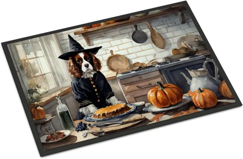 Miniatura 62 de Caroline's Treasures DAC1720MAT Affenpinscher - Tapete de otoño para cocina, con calabazas, 18 x 27 pulgadas, tapete para puerta delantera