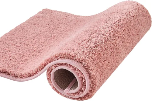 Miniatura 19 de CozeCube Tapetes de baño circulares de vellón para baño, esponjosos, absorbentes, de microfibra de secado rápido, antideslizantes, lavables