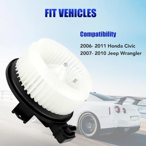 Miniatura 3 de Motor de ventilador delantero con ventilador para Honda Civic Jeep Wrangler JK 2006 2007 2008 2009 2010 2011 HVAC ventilador motor ventilador 700194