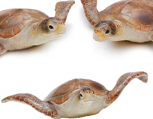 Miniatura 6 de Gemini&Genius Juguetes de Tortugas Marinas Figura de Acción de Animales Marinos, Juguete de Plástico de Tortuga Marina, Ideal para Baño de Niños