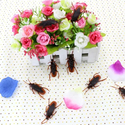 Miniatura 5 de Cooplay 30 piezas de broma falsos de cucaracha cucaracha insectos, broma, broma, trucos aterradores para fiesta de Halloween, día de los inocentes