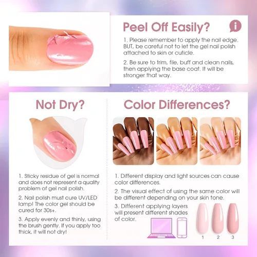 Miniatura 8 de ROSALIND Cateye - Esmalte en gel, 8 colores con purpurina magnética de ojo de gato, juego de esmalte de uñas de gel con imán, esmalte de gel