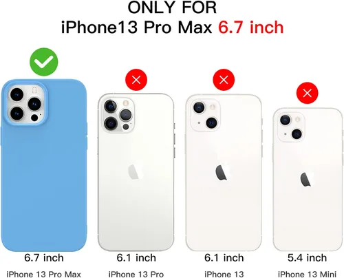 Miniatura 2 de Funda diseñada para iPhone 13 Pro Max, funda de silicona ultra delgada a prueba de golpes, de microfibra suave anti arañazos, protección mejorada