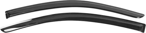 IKON MOTORSPORTS Visera de ventana compatible con Honda Accord 2DR 2013-2017, humo acrílico tintado, 2 unidades, protección contra la lluvia y el