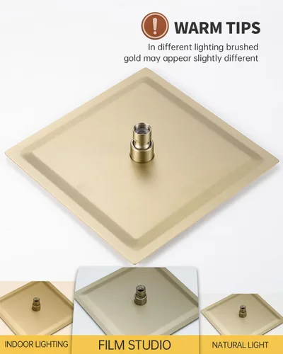 Miniatura 3 de Fransiton Juego de grifo de ducha con cabezal de ducha de 10 pulgadas, cabezal de ducha de lluvia y juego de mango de una sola manija, sistema
