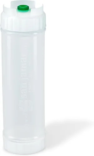 Miniatura 2 de San Jamar Ez Kleen - Botella de plástico para salsa con válvula pequeña para salsas finas y vinagretas, 16 onzas, blanco, natural/verde