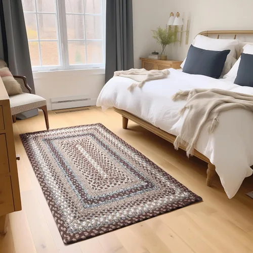 Miniatura 33 de Super Area Rugs Alfombra Trenzada Estilo Granja de 20x30 Pulgadas - Alfombra de Algodón Natural Suave para Baño, Cocina, Entrada - Alfombra Tejida