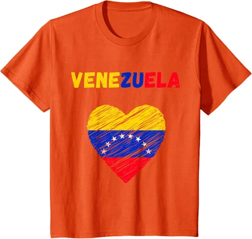 Miniatura 39 de Camiseta con la bandera venezolana con corazón de Venezuela, Negro